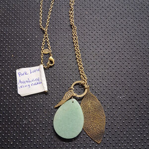 Park Lane Aventurine Wing Necklace